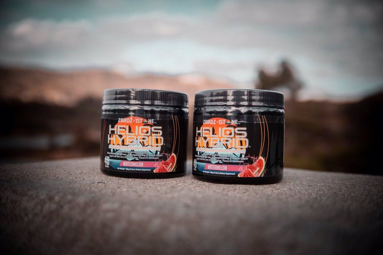 Helios Hybrid, Clean Energy source to replace coffee, instant energy product for gym goers. Energy supplement with natural green tea caffeine and enhanced amino acids.